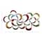 35" Multicolored Metal Contemporary Abstract Wall Decor